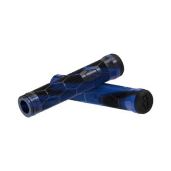 Fuzion Hex Scooter Grips - Black/Blue