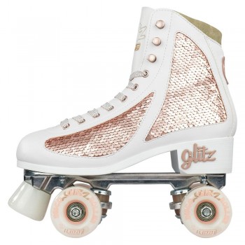 Crazy Glitz Sequin Fashion Roller Skates  - ROSE GOLD