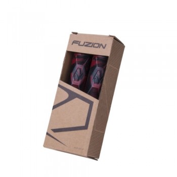 Fuzion Hex Scooter Grips - Black/Red