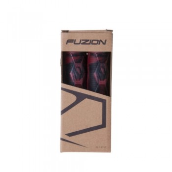 Fuzion Hex Scooter Grips - Black/Red