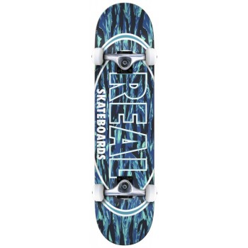 Real Stealth Oval Complete Skateboard Blue- 7.75