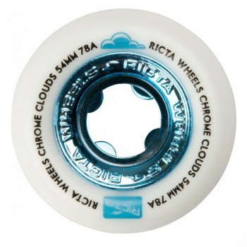 Ricta Chrome Clouds Blue 78a Skateboard Wheels - Blue (Pack of 4)