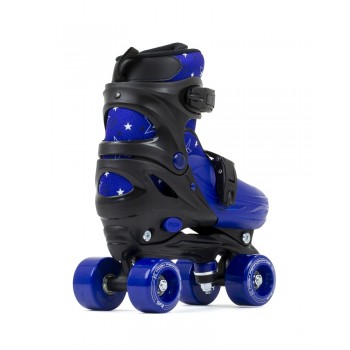 SFR Nebula Adjustable Quad Roller Skates - Black/Blue