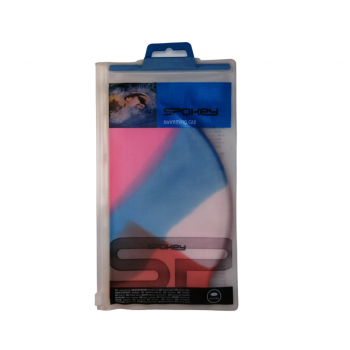 Spokey Silicone Swimming Cap Abstract - Pink/Blue/Orange