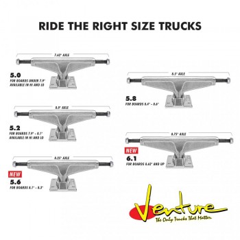 Venture Skateboard Trucks Troy Gipson Pro Edition Brass - 5.6