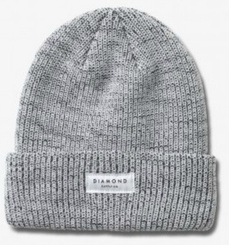 Diamond Stone Cut Beanie - Speckle White