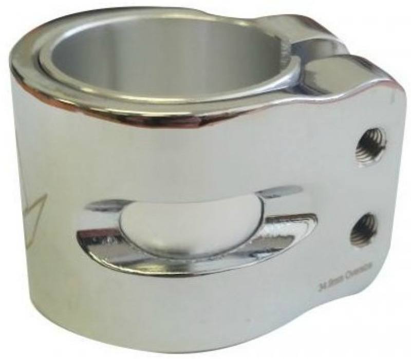 Blunt 2 Bolts Twin Slit Scooter Clamp - Chrome