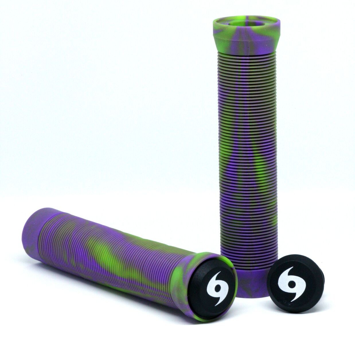 Storm Twister Scooter Grips - Lime/Purple