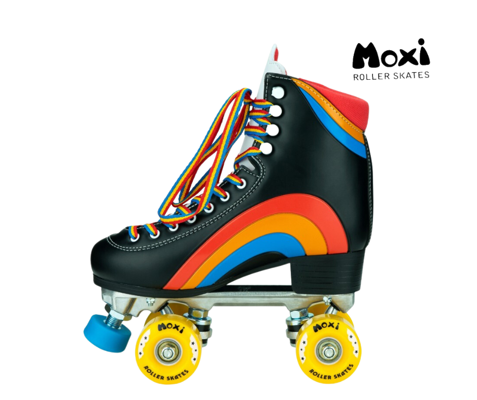 Moxi Rainbow Roller Skates - Black