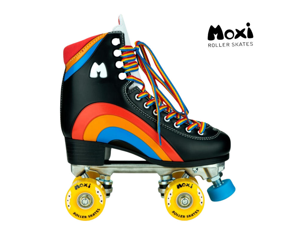 Moxi Rainbow Roller Skates - Black