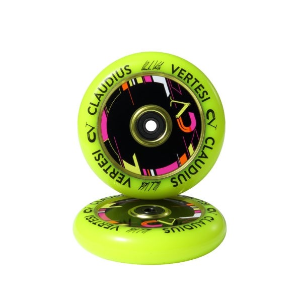 Claudius Vertesi Signature 110mm Scooter Wheels - Yellow (Pair)
