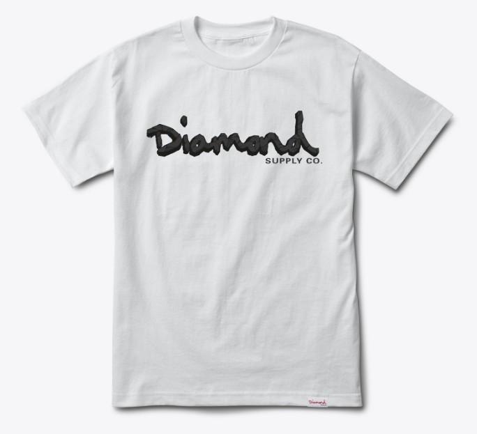Diamond Coal OG Script Tee - White