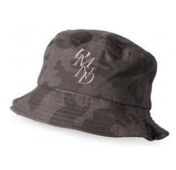 Diamond Serif Bucket Hat  - Black Camo