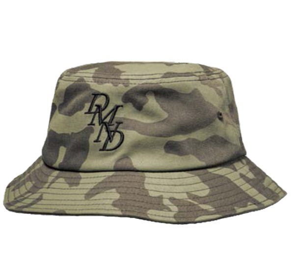 Diamond Serif Bucket Hat  - Olive Camo