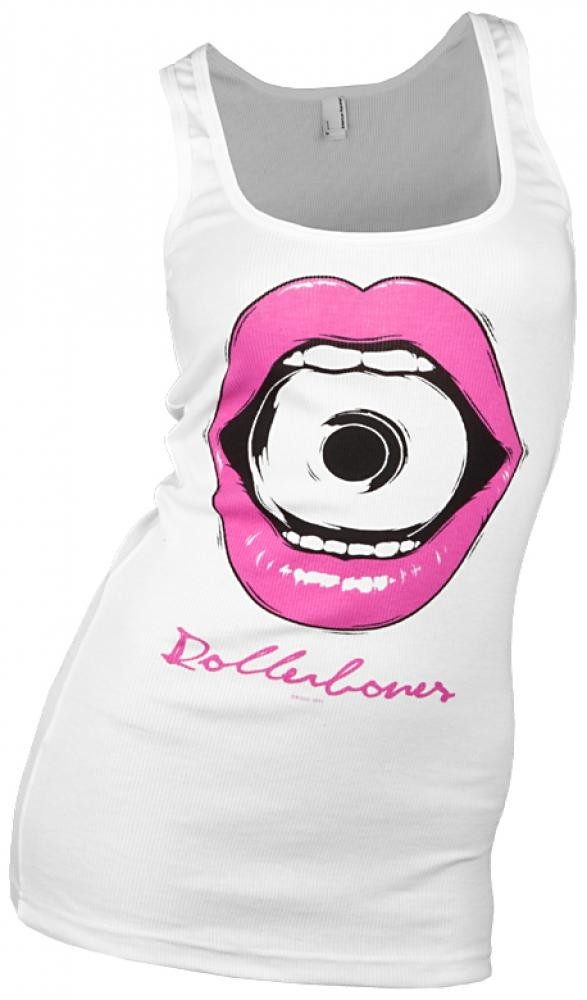 Rollerbones Derby Bite Size Tank Top White