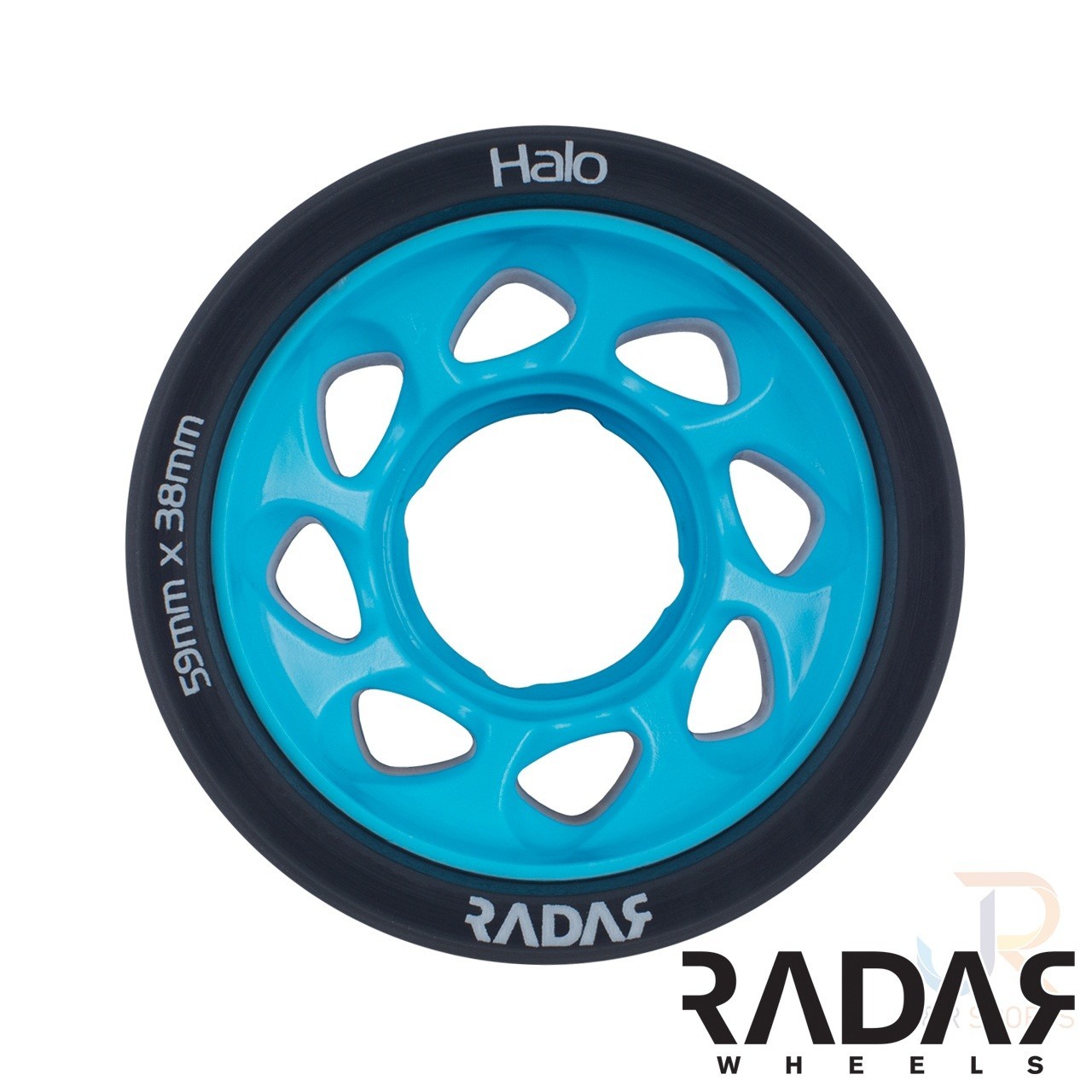 Radar Halo Derby Wheels - Charcoal/Blue 59mm 95A