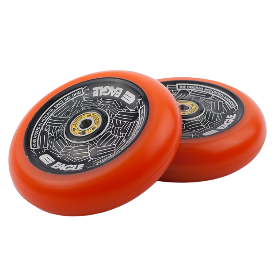 Eagle Standard Hollowtech Scooter Wheels 115mm - Black/Orange (Pair)