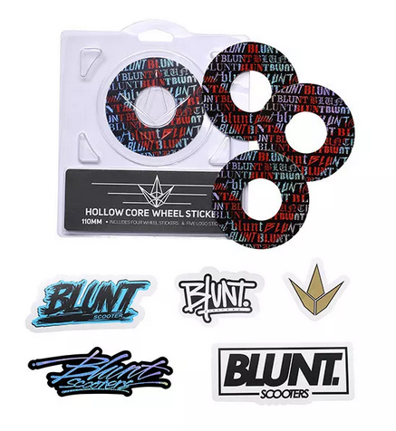 Blunt Hollowcore 120mm Stunt Scooter Wheel Stickers - Font