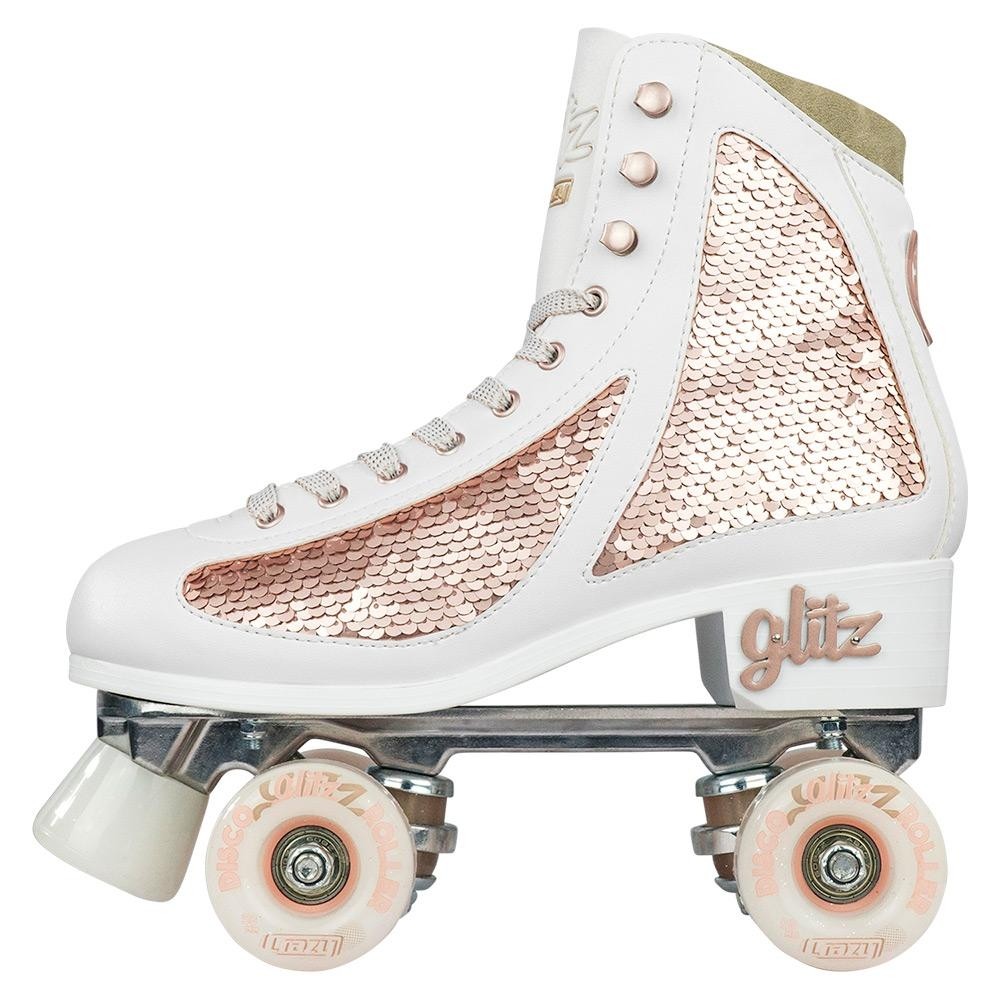 Crazy Glitz Sequin Fashion Roller Skates  - ROSE GOLD Crazy Glitz Sequin Fashion Roller Skates  - ROSE GOLD