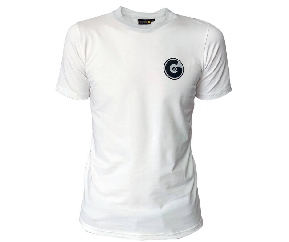 GoSk8 Black and White logo T-Shirt - White