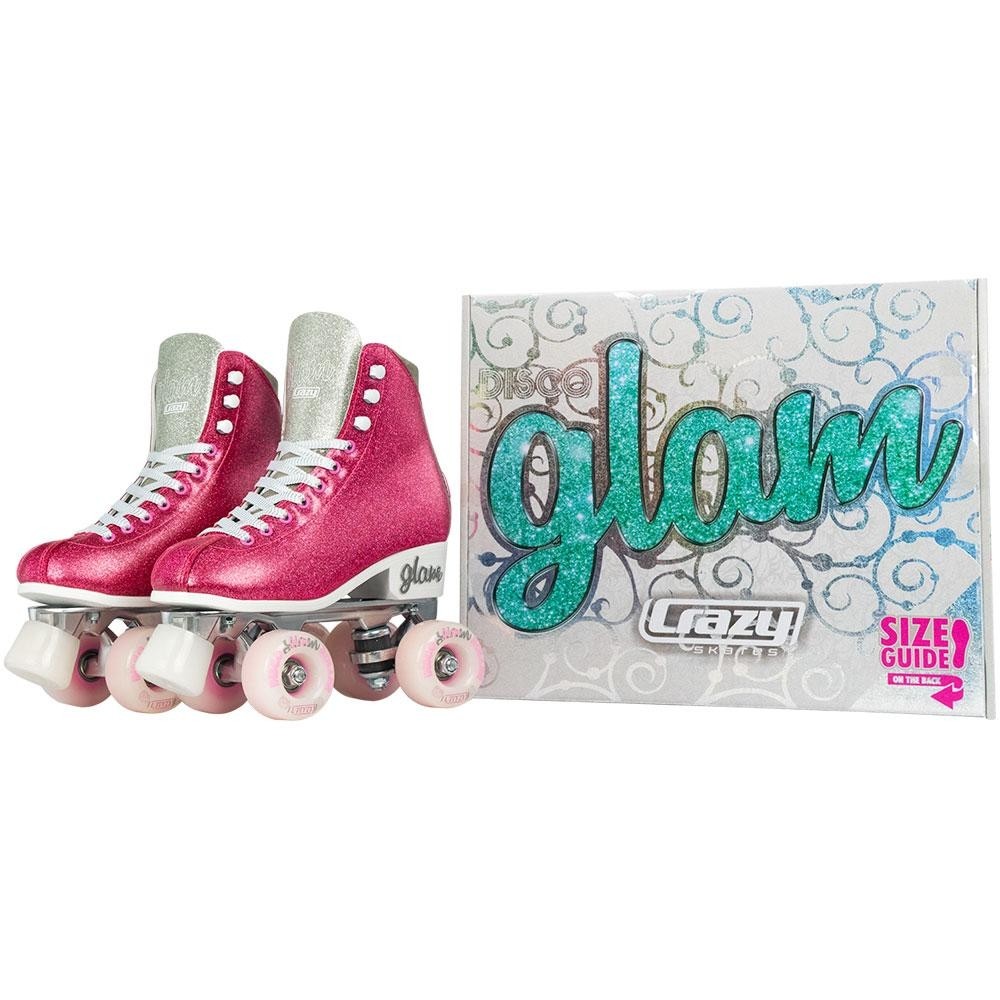 Crazy Glam Gliter Fashion Roller Skates - Pink Glitter Crazy Glam Gliter Fashion Roller Skates - Pink Glitter