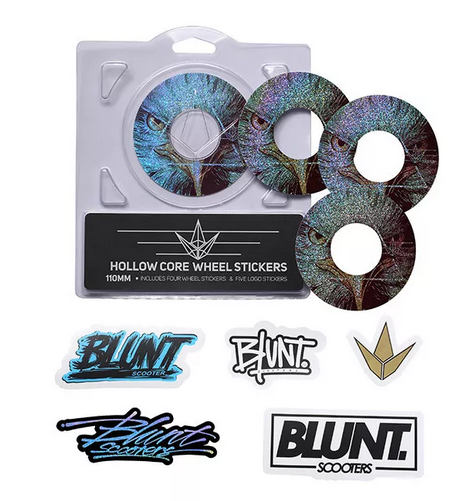 Blunt Hollowcore 110mm Stunt Scooter Wheel Stickers - Hawk