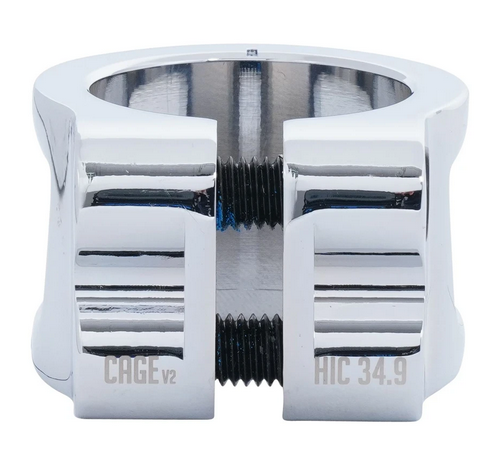 Oath Cage V2 Alloy 2 Bolt Scooter Clamp - Neo Silver