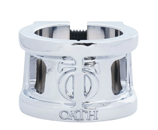 Oath Cage V2 Alloy 2 Bolt Scooter Clamp - Neo Silver