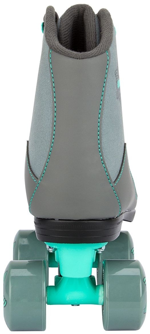 Nijdam Retro Roller Skates Nubuck - Gray/Green