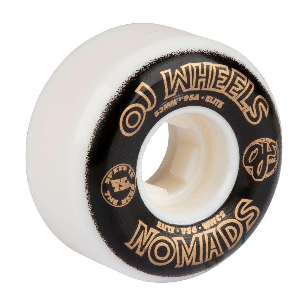 OJ Elite Nomads 95a Skateboard Whels White 53 MM  (Pack of 4)