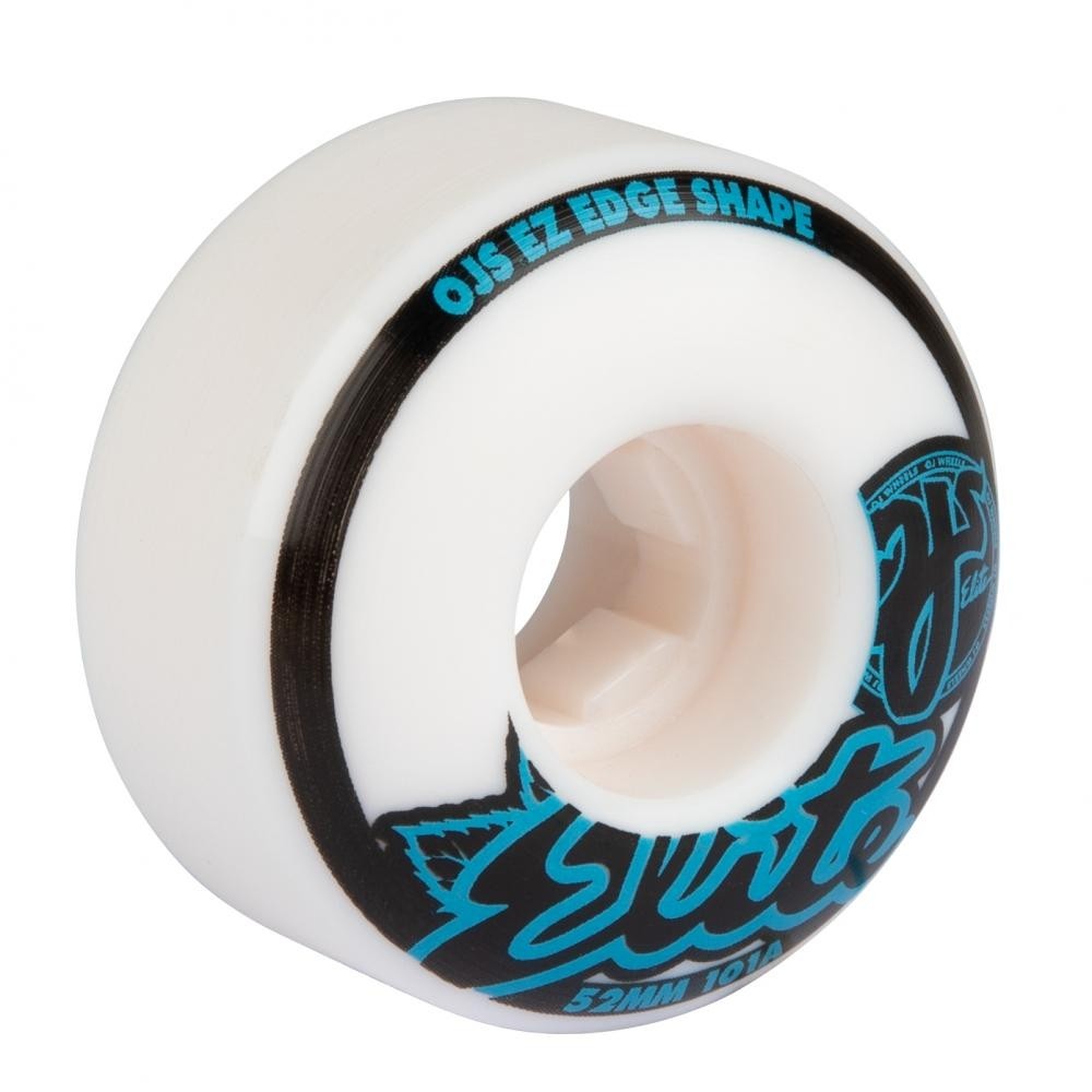 OJ Elite EZ Edge Skateboard Wheels White	52mm  (Pack of 4)