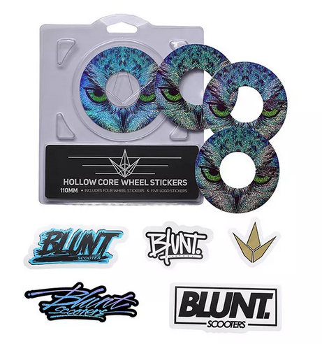 Blunt Hollowcore 110mm Stunt Scooter Wheel Stickers - Owl