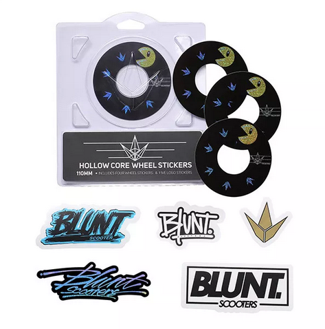 Blunt Hollowcore 110mm Stunt Scooter Wheel Stickers - Pacman