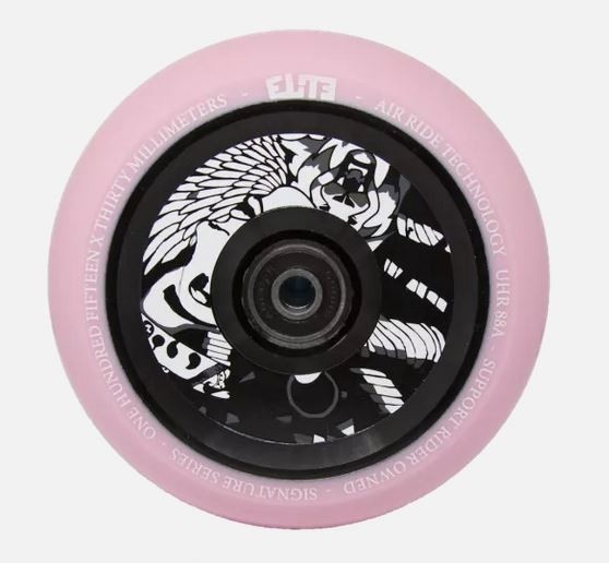 Elite X Supreme Air Ride Scooter Wheels 110mm (Pair) -  Pink/Black