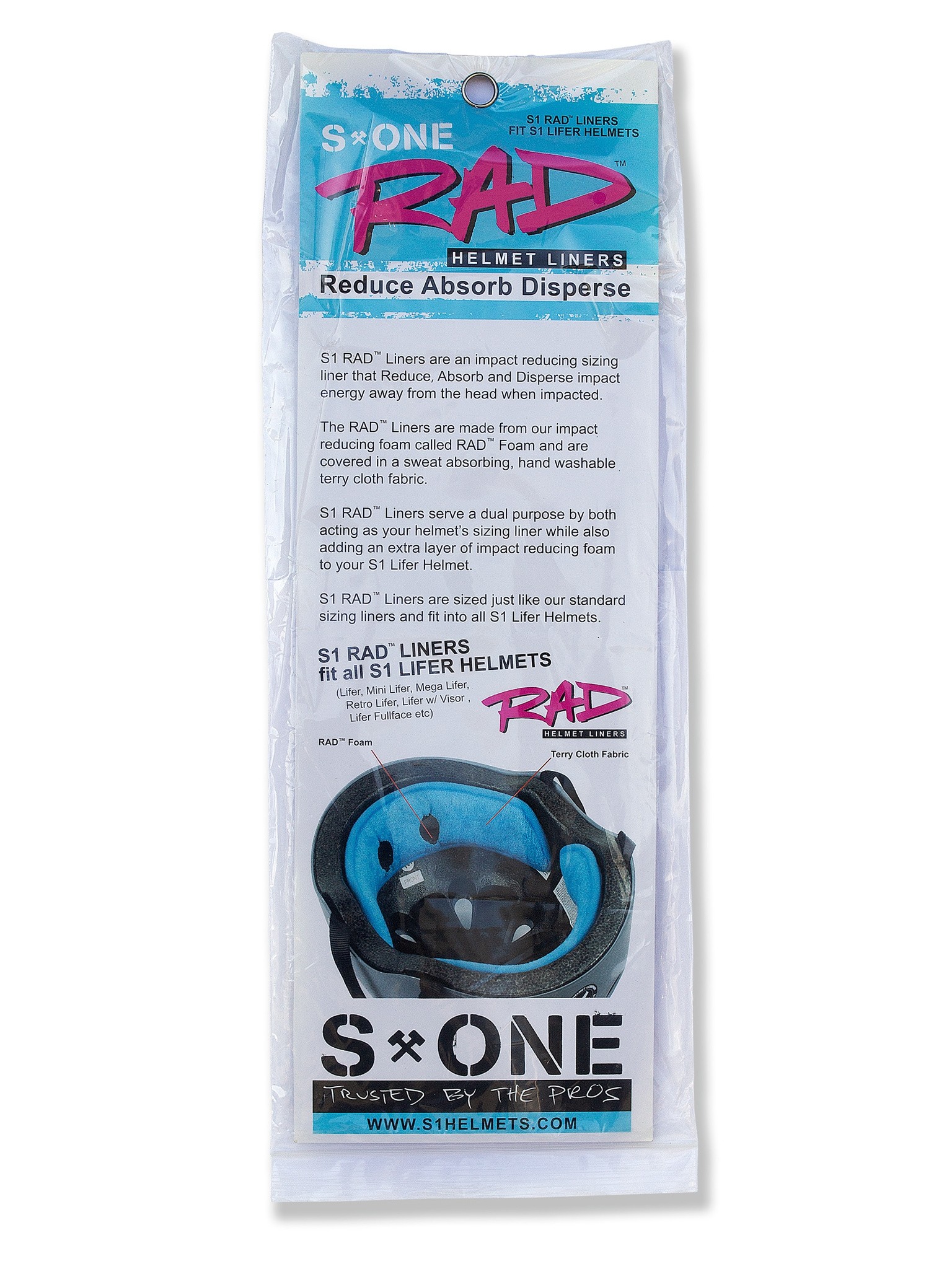  S One Helmet Rad Liners - Impact Reducing Sizing Liners