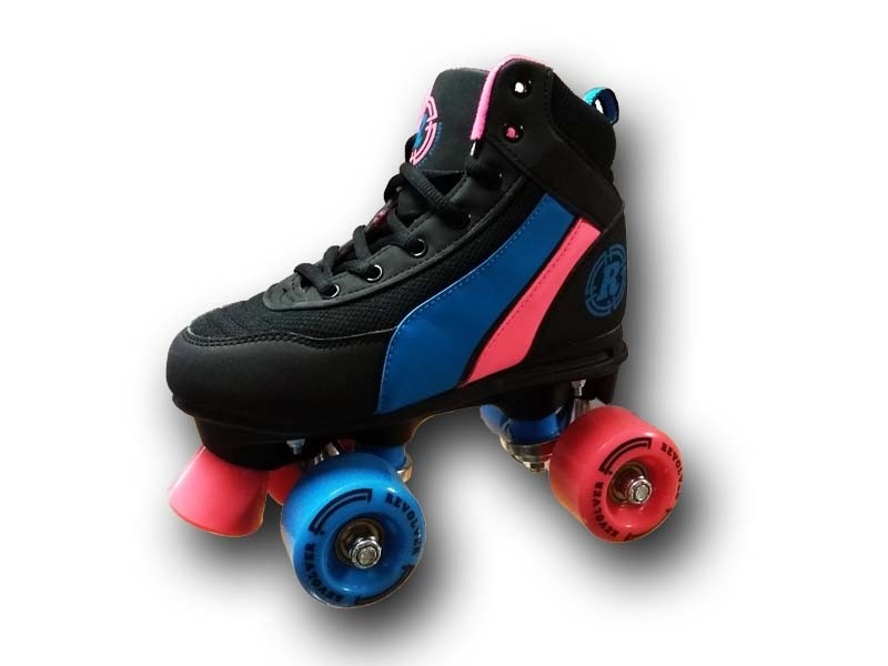 Revolver Veloce Quad Skates - Black/Blue/Pink