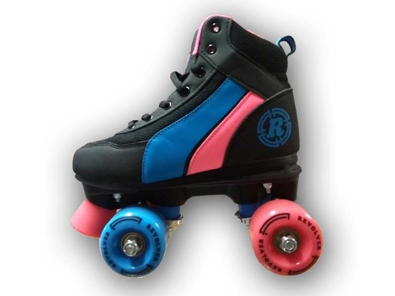 Revolver Veloce Quad Skates - Black/Blue/Pink