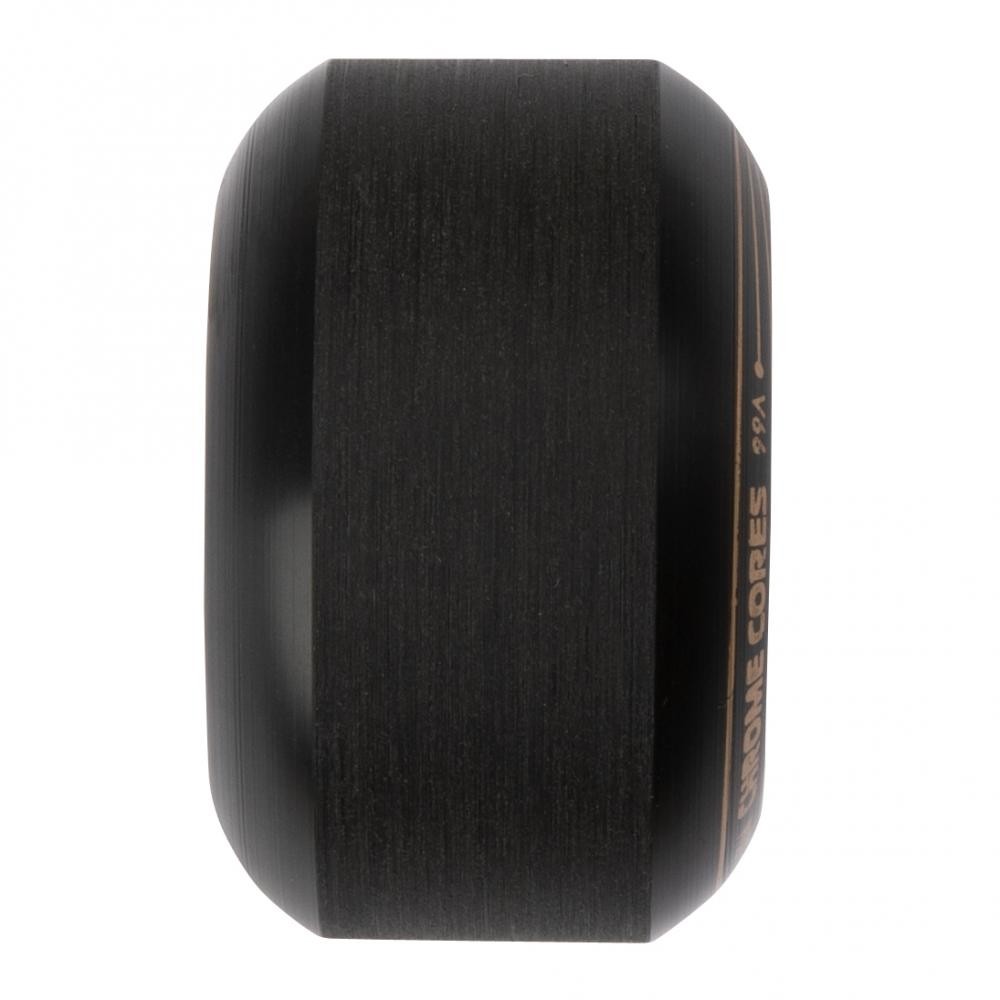 Ricta Chrome Core 99a 52mm Skateboard Wheels - Black/Gold (Pack of 4)