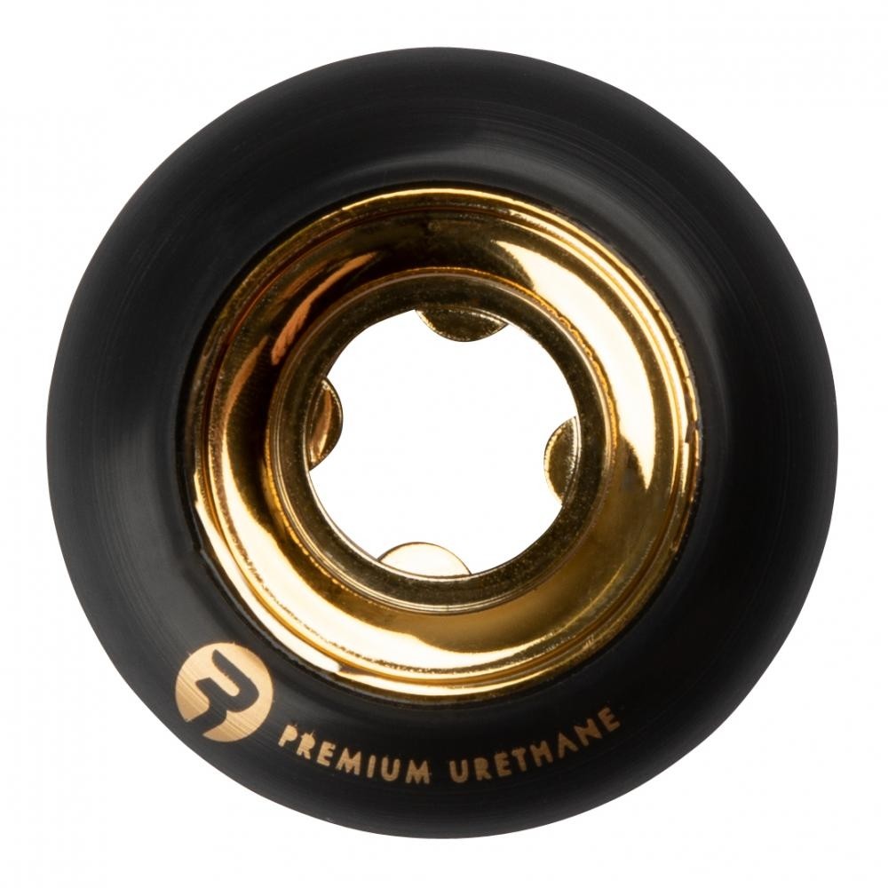 Ricta Chrome Core 99a 52mm Skateboard Wheels - Black/Gold (Pack of 4)