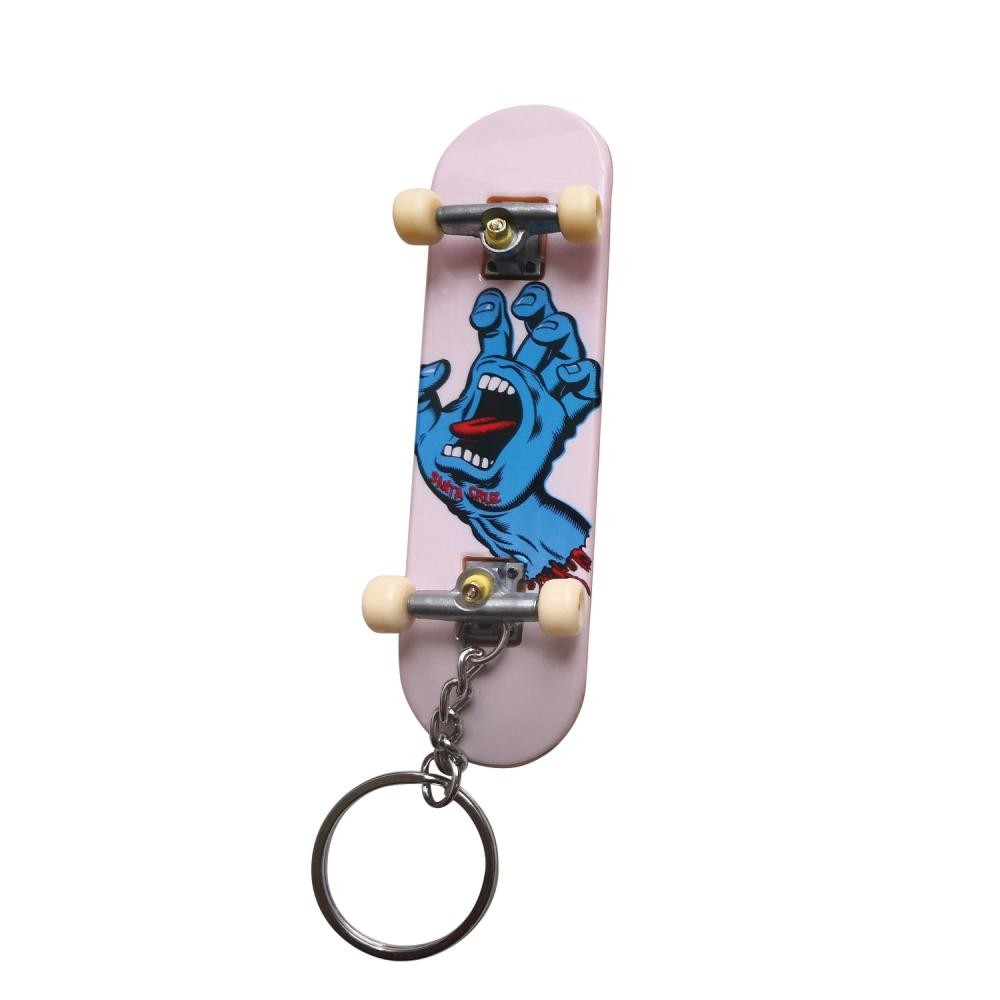 Santa Cruz Slasher Fingerboard Keychain - White