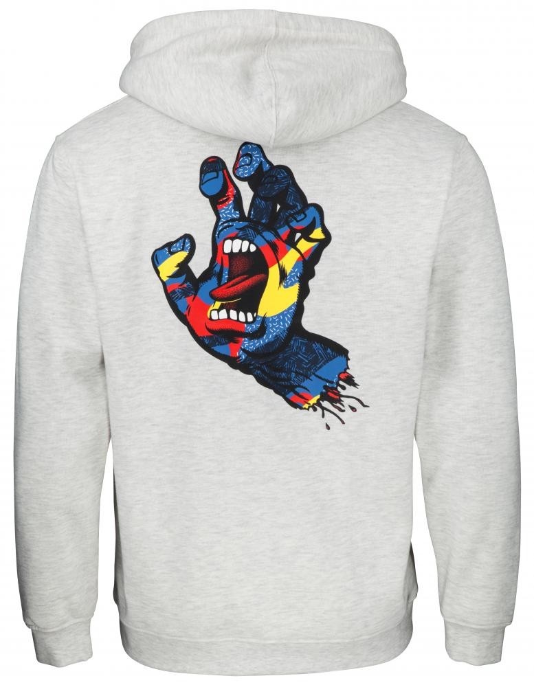 Santa Cruz Zip Hood Primary Hand Zip Hoodie - Athletic Heather 