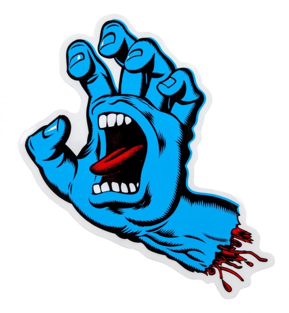 Santa Cruz Screaming Hand Sticker - Blue 3