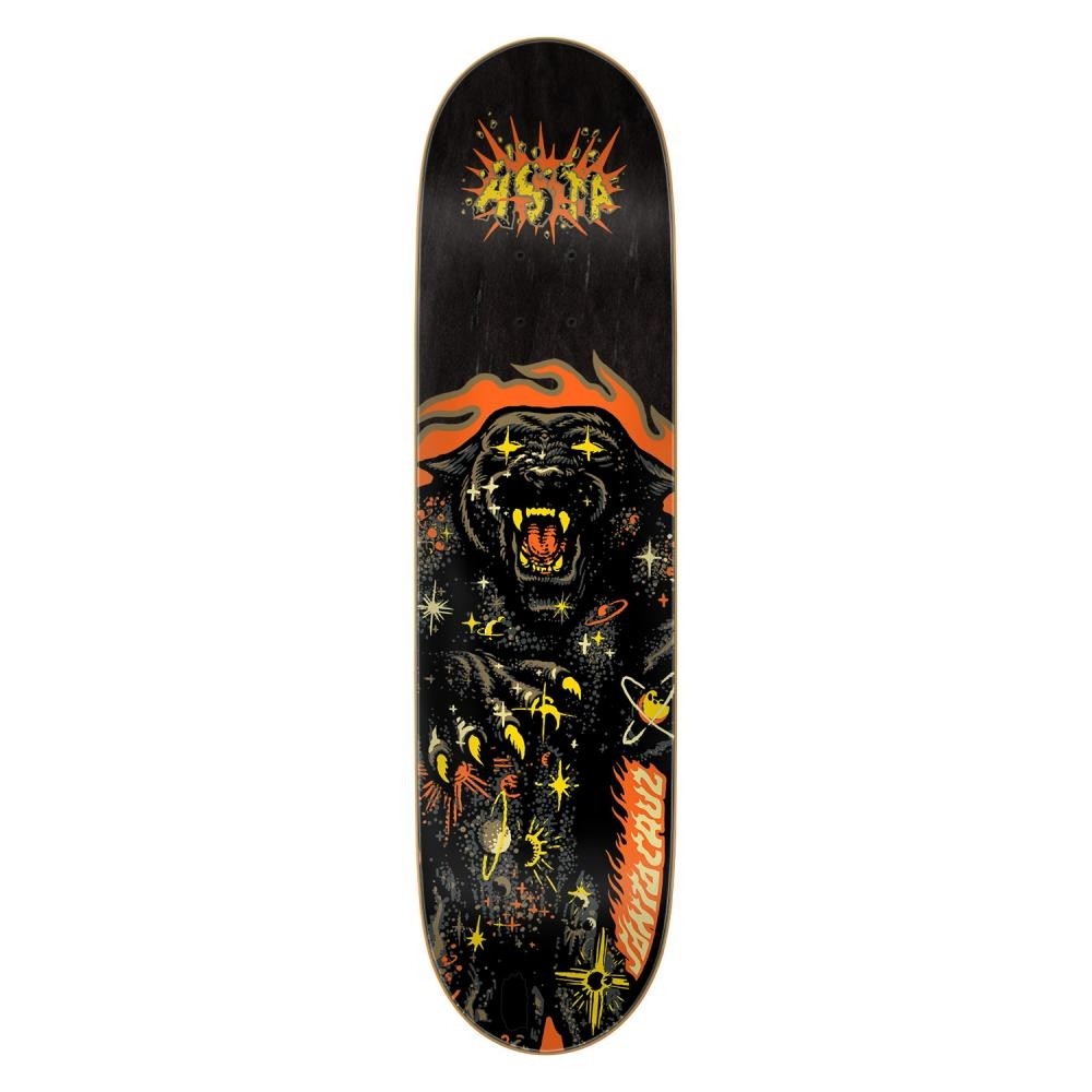 Santa Cruz Pro Asta Cosmic Cat Galaxy Skateboard Deck Black/Orange/Yellow - 8