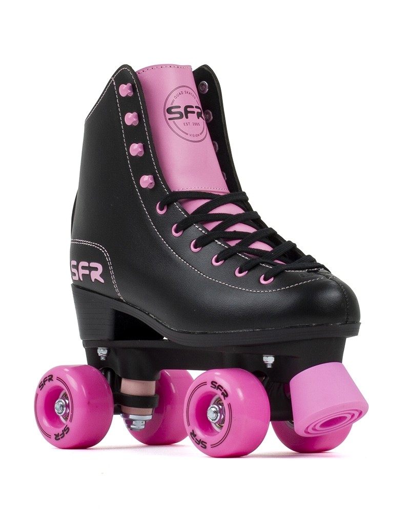 SFR Figure Quad Roller Skates - Black/Pink