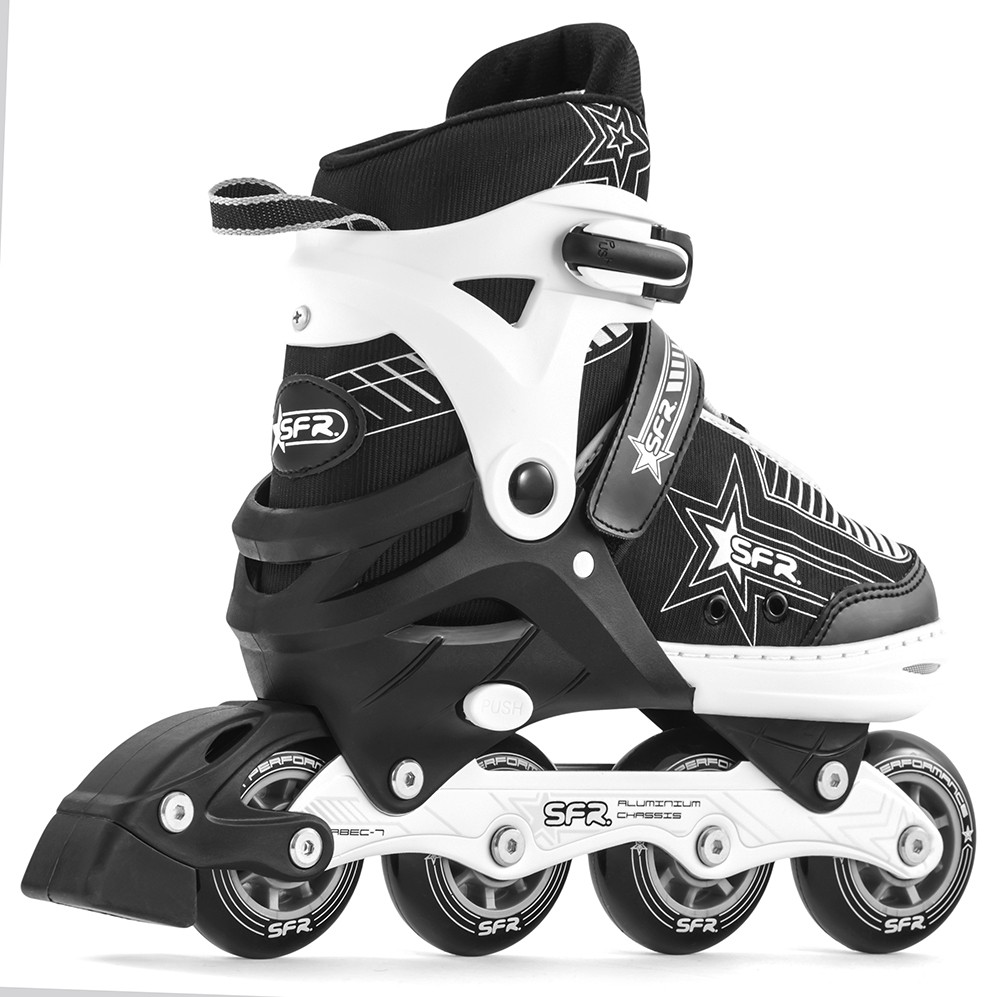 SFR Pulsar Adjustable Inline Skates - Silver