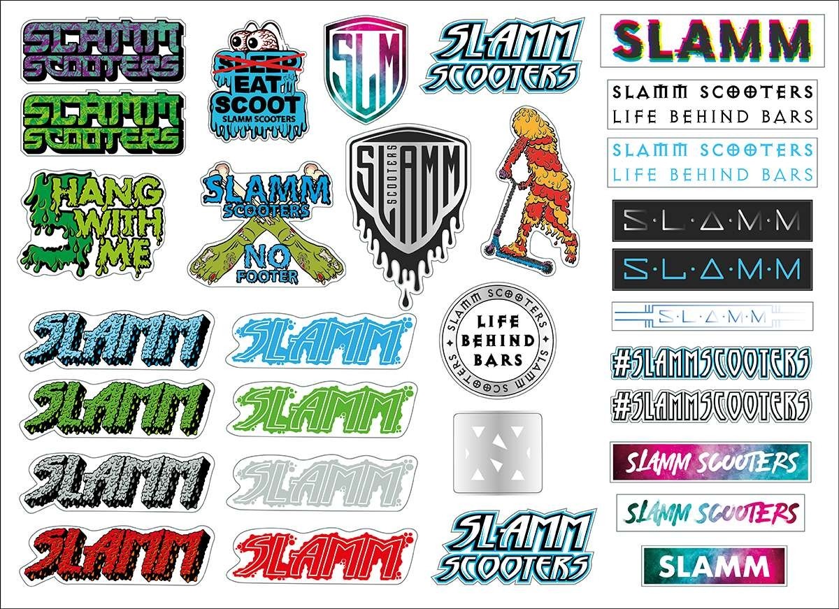 Slamm Scooters Sticker Sheet