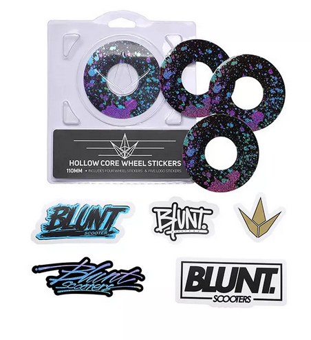 Blunt Hollowcore 120mm Stunt Scooter Wheel Stickers - Splatter