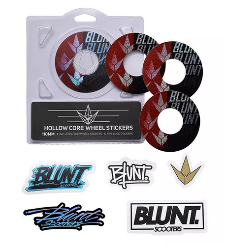 Blunt Hollowcore 110mm Stunt Scooter Wheel Stickers split