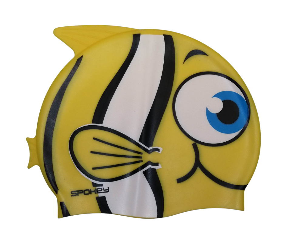 Spokey Silicone swimming Cap Shark - Yellow