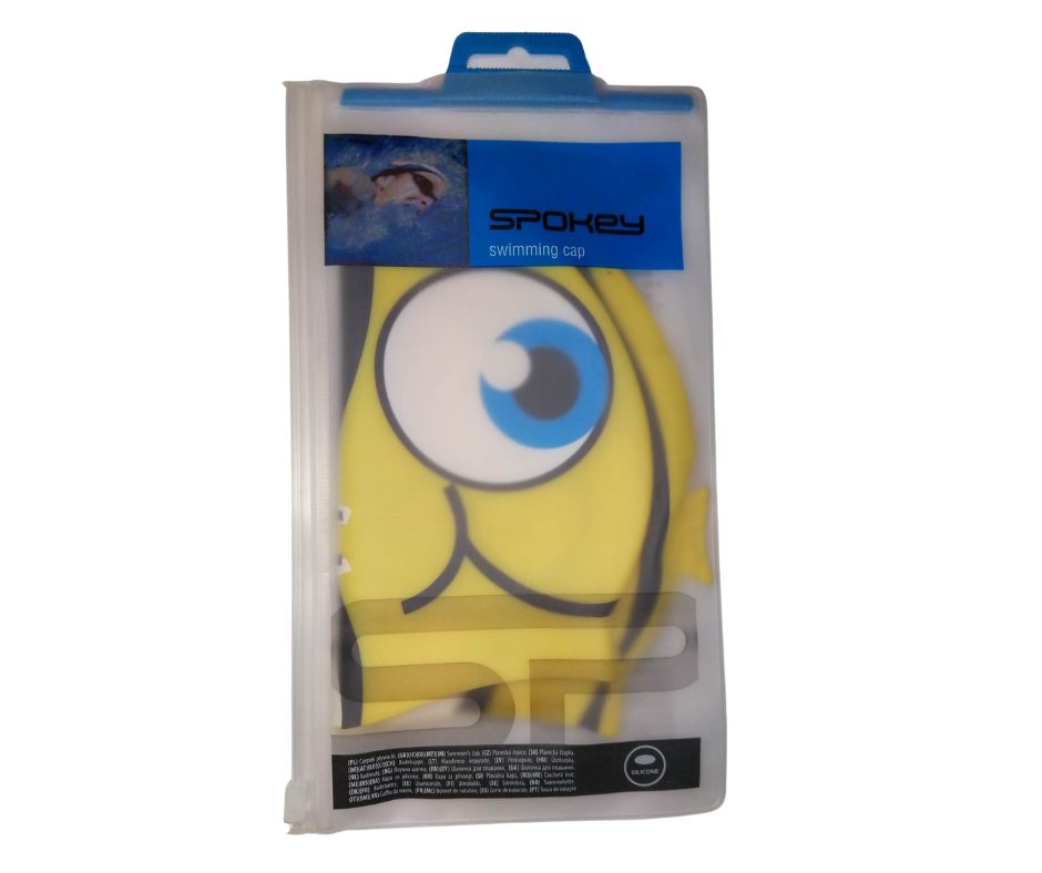 Spokey Silicone swimming Cap Shark - Yellow